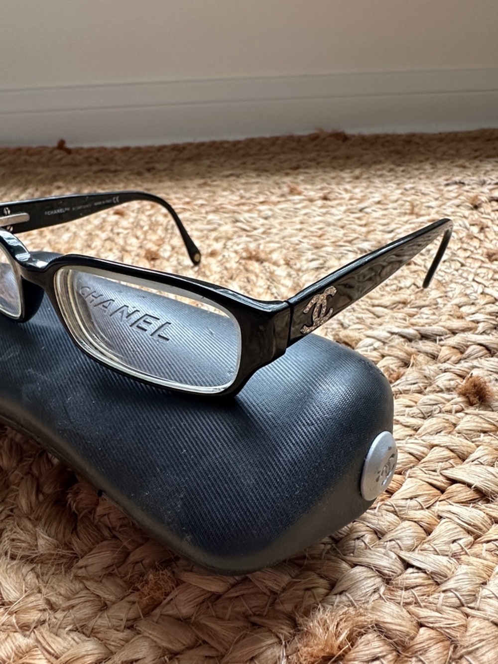 Chanel black reading glasses w rhinestones CCs - Picture 5 of 9